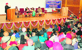 The seminar in progress at GNDU Amritsar. 