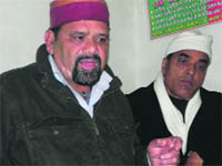 UKD (P) president Trivendra Singh Panwar  addresses mediapersons in Dehradun on Friday.