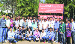 Dr NN Sharma, coordinator, MBA Department, with students and faculty members of Government Postgraduate College, Dharamsala.