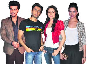 Arjun Kapoor ,   Ranveer Singh and Anushka Sharma,  Deepika Padukone