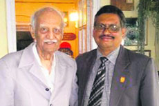 Former principal of Wynberg Allen School L0 Edwards (left) with a staff member, Kurian Arackal, in Mussoorie.