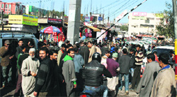 Passengers stranded at the general bus stand tried to protest against the administrations apathetic attitude on Saturday. 