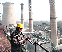 An official at the Guru Nanak Dev Thermal Plant in Bathinda