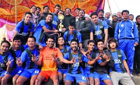 The Vijat Cantt football team that won the Neel Rattan Kashyap Memorial Football Tournament played at Parade Ground in Dehradun on Sunday.