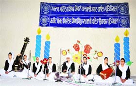 Students perform during an inter-college contest at KCW Sidhwan Khurd, near Jagraon.