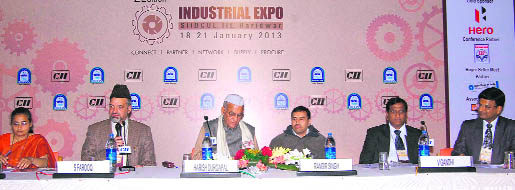 Labour Minister Harish Chandra Durgapal at the concluding session of Industrial Expo at SIDCUL, in Haridwar on Monday. 