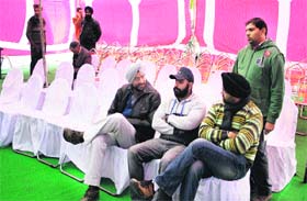 Only a few bidders at the auction in Jalandhar on Monday