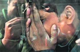 The victim's father breaks down in Ludhiana on Monday