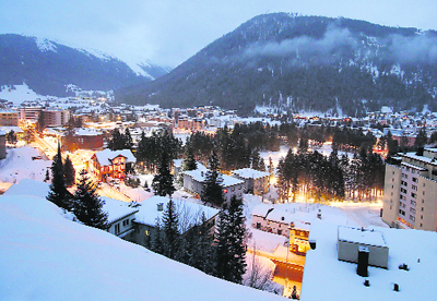A general view of the Swiss resort of Davos, the venue of the annual World Economic Forum (WEF), which will be held from January 23 to 27.