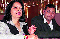 Razia Begh, former president of the Bar Council of Uttarakhand, addresses a press conference in Dehradun on Tuesday