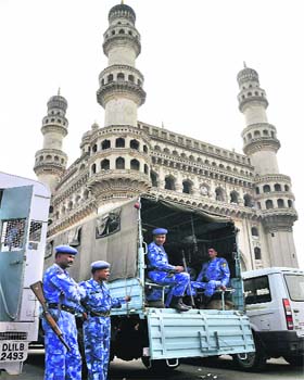 Securitymen deployed in Hyderabad
