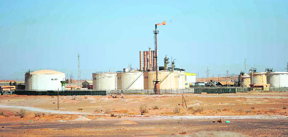 An oil installation on the outskirts of In Amenas, deep in the Sahara