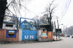 The office of the United Nations Military Observer Group in India and Pakistan in Srinagar. A Tribune photograph