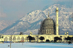 The Hazratbal shrine in Srinagar. A Tribune photograph