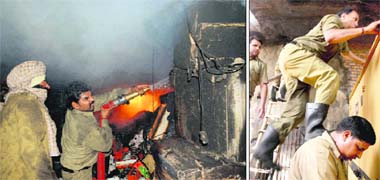 Firemen douse flames without any safety equipment in Ludhiana