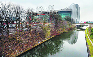 The Bridgewater Canal where Souvik Pals body was found in Salford, north-west England.