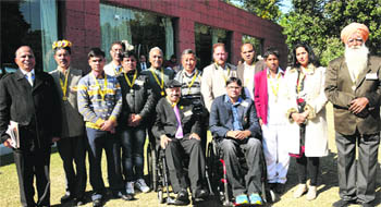 Winners of Godfrey Phillips Bravery Awards in Chandigarh on Thursday.