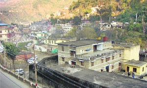 The parking-cum-shopping complex site in Mandi. 