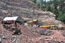 An outer view of the Chenani-Nashri tunnel in Udhampur.