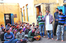 Inmates celebrate Republic Day at the sub-jail in Reasi on Friday.