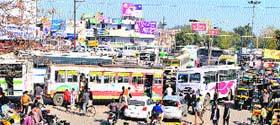 The bus stand in Patiala is in a state of neglect
