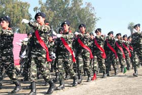 A women contingent participate in the parade