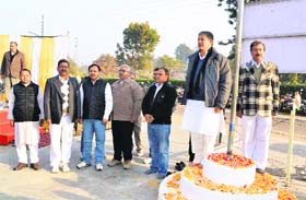 Harish Rawat, Union Minister of Water Resources, at a flag hoisting function organised by the Labour Union on the occasion of Republic Day in Haridwar