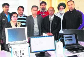 Staff of Amritsar College of Engineering and Technology, at newly set up research lab for PhD, MTech and BTech students