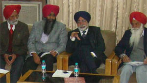 Punjab Education Minister and president of the Punjab Kabaddi Association Sikandar Singh Maluka during a state-level meeting of the association on Monday.