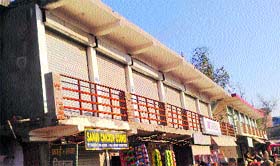 The shopping complex at Sujanpur.