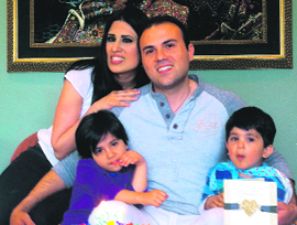 A file photo shows pastor Saeed Abedini with his wife Naghmeh and their two children.