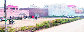 A view of the plot on which a park was proposed to be set up in Amritsar. 