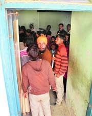  People queue up at the centre to get the cards.