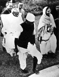A rare picture of Gandhiji, 10 days before he was shot in January 1948, on display at an exhibition in New Delhi