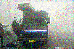 Vehicles involved in accidents at Doraha on Wednesday