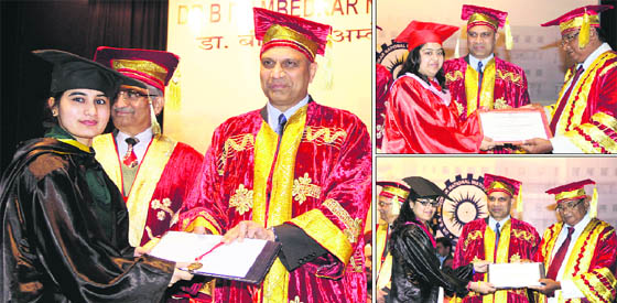 Human Resource Development Minister MM Pallam Raju gives degrees to students of Dr BR Ambedkar National University of Technology (NIT) at the ninth annual convocation in Jalandhar on Friday.