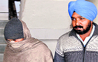 Accused Paramjeet being produced at the district courts in Panchkula on Saturday
