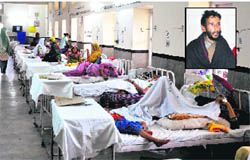 A view of the general ward of the Shri Maharaja Gulab Singh Hospital in Jammu. A file photograph Mohammad Mushtaq (inset)