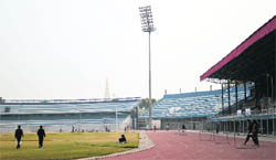 A view of the Guru Nanak Stadium where the Mandi Board will carry out renovation work. 