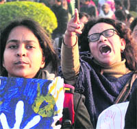 A protest in New Delhi.