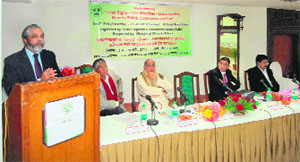 Justice Madan B Lokur, a judge of the Supreme Court, speaks at a workshop in Dehradun on Sunday. 