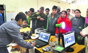 Residents apply for Aadhaar cards at the post office in Ludhiana.