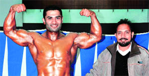 Pushpinder Bharti of GGDSD College, Chandigarh, who was declared Mr Panjab University.  
