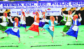 Students perform during the annual function of Comet Mensa Senior Secondary Public School, Dehra, Palampur.