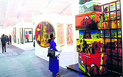 City-based contemporary artists have the talent, but lack resources to find space at India Art Fair held in New Delhi