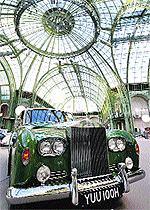 A Rolls Royce Phantom VI Limousine (1969) motor car is displayed during an exhibition of vintage cars in Paris on Wednesday. This exceptional collection of motor cars and motorcycles will go on sale at a Bonhams auction on February 7