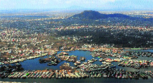 A view of Srinagar city on Wednesday as the sun shone for the first time this week.
