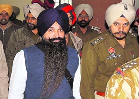 Convict Balwant Singh Rajoana at a Patiala court on Wednesday