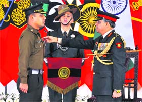 Lt Gen Sanjiv Chachra, GOC-in-Chief, Western Command at the ceremony in Pathankot on Wednesday