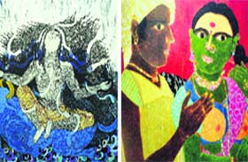 Parikrima by Seema Kohli & Untitled by Laxma Goud